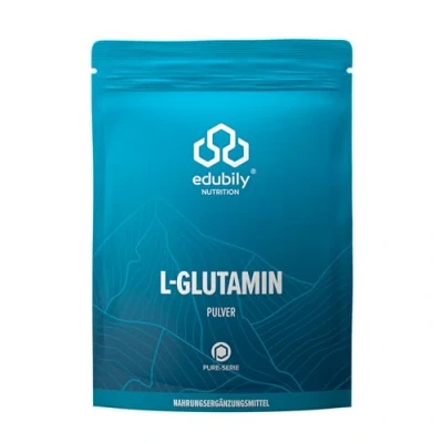 Abbildung von edubily nutrition® L Glutamin Pulver 500 g Vegane Aminosäure aus Fermentation ohne Aroma Pures Zusätze (Pulver)