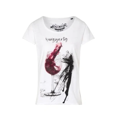 Abbildung von Hangowear Trachtenshirt Damen WEINZIGARTIG weiß