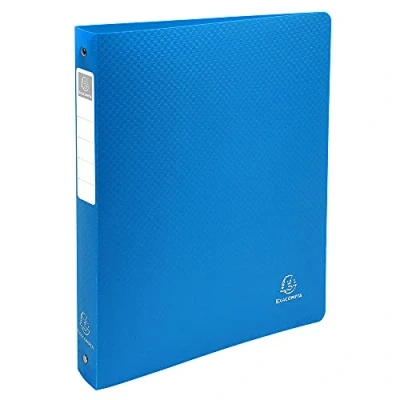 Abbildung von Exacompta 51392E Premium Ringbuch OPAK DIN A4 aus festem Kunststoff mit 4 Ringen 40 mm breit hellblau ideal für Schule und Büro Ringhefter Ringordner Ringbuchordner