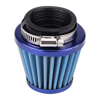 Abbildung von Keenso Motorrad Luftfilter, ATV 44mm Eisen + Kunststoff Luftfilter für GY6 150CC Quad 4 Wheeler Go Kart Scooter Moped (Blau)