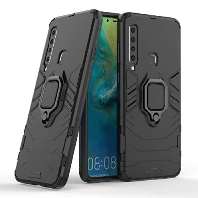 Abbildung von Kompatibel mit Galaxy A9 (2018) Hülle, Ring Ständer Magnetischer Handyhalter Auto Caseme Schutzhülle Case für Samsung 2018 (Schwarz)