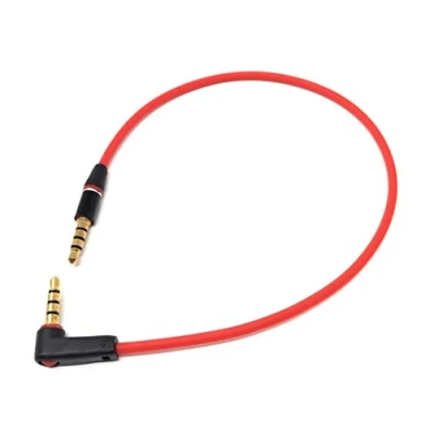 Abbildung von SYSTEM S 4 Poliges 3.5 mm Klinke gewinkelt Headset Stereo Aux Kabel Verlängerung 30 cm