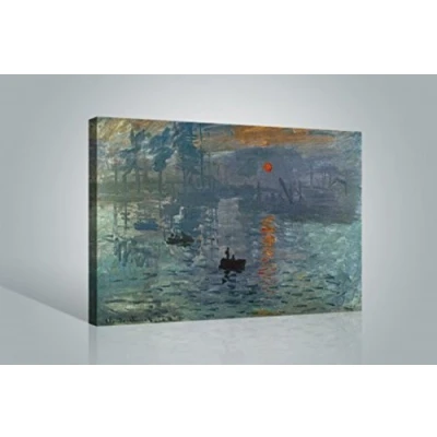 Abbildung von 1art1 Claude Monet Poster Impression, Sonnenaufgang, 1872 Bilder Leinwand Bild Auf Keilrahmen XXL Wandbild Kunstdruck Als Leinwandbild 120x80 cm