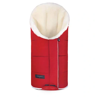 Abbildung von Werner Christ Baby, Lammfell Kinderwagen Fußsack TULAVARIO Buggy Lammfellfußsack (Kinder ab 6 bis 36 Monate) aus medizinischem Fell, in Chili Red (rot)
