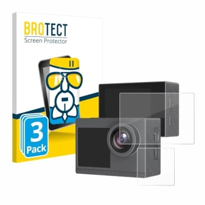 Abbildung von BROTECT Schutzglas für Akaso Brave 4 Pro (3 Stück) Schutzfolie Panzer Folie Glas [Extrem Kratzfest 9H, Anti Fingerprint, Ultra Transparent]