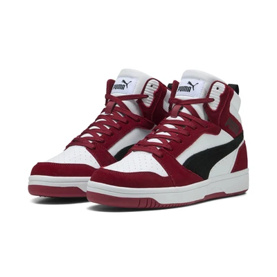 Abbildung von Puma Rebound V6 SD Sneaker high Dark crimson black white, Größe: 37, white Leder/synthetik