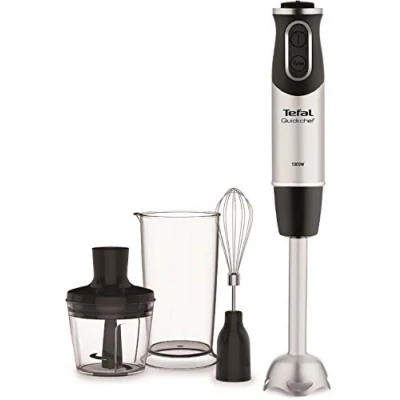Abbildung von Tefal Stabmixer Mixer Quickchef 3 in 1 HB656838 Stabmixer, 1000 W, 1000,00 Turbo&quot; Funktion, Schneiden, Rühren, Mischen