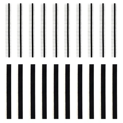 Abbildung von 20 Stück 2.54mm Breakaway Platine 40Pin Stecker und Buchsenleiste für Arduino Shield,Stiftleiste,Pin Header Männlich Weiblich Stiftleiste PCB Löten Lötpins Lochrasterplatine