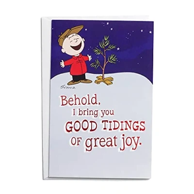 Abbildung von DaySpring Peanuts Good Tidings Great Joy 50 Weihnachtskarten in Box, KJV (J4792)