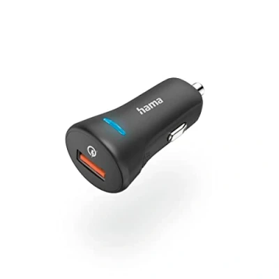 Abbildung von Hama Schnellladegerät für Zigarettenanzünder, USB (Qualcomm® Quick Charge™ 3.0, 19,5 W, Samsung Galaxy S21 S22, Xiaomi, Sony, iPhone XR/XS Max/ 8 Plus, Huawei, LG, Wiko), Schwarz