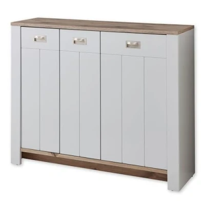 Abbildung von Innostyle Schuhschrank &quot;DIJON&quot;, (1 St.), 3 türig, 10 Fächer, 8 Einlegeböden, Softclose, ABS Kantenschutz