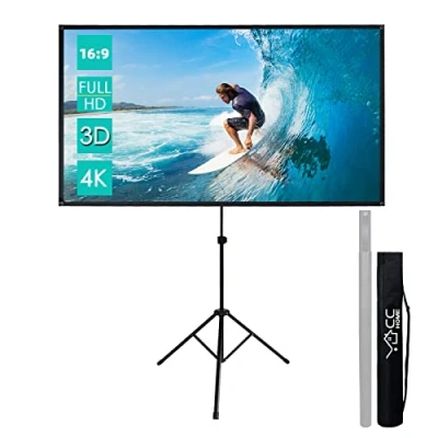 Abbildung von CCLIFE Faltrahmenleinwand Klappbar Beamer Leinwand mit Stativ