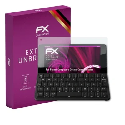 Abbildung von atFoliX Glasfolie kompatibel mit Planet Computers Cosmo Communicator Panzerfolie, 9H Hybrid Glass FX Schutzpanzer Folie