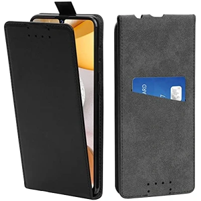 Abbildung von Adicase Galaxy A42 5G Hülle Leder Tasche für Samsung Handyhülle Flip Case Schutzhülle (Schwarz)