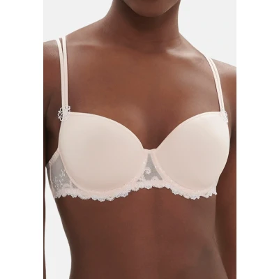 Abbildung von Simone Perele Damen Delice 3D Molded Bra T Shirt BH, Halbtransparent, Blush, 80D