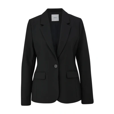 Abbildung von s.Oliver Black Label Blazer, Damen, Größe: 46, Schwarz