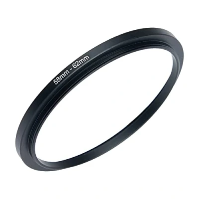Abbildung von 58 mm auf 62 Kamera Filterring Step Up Ring Filteradapter Metall für alle Marken UV ND CPL Filter