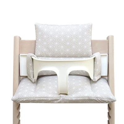 Abbildung von Blausberg Baby Sitzkissen Kissen Polster Set für Stokke Tripp Trapp Hochstuhl Einheitsgröße, Happy Star Beige