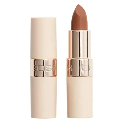 Abbildung von GOSH Luxury Nude Lippenstift mit leichtem Schimmer I intensive Nudetöne für ein natürliches Ergebnis spendet Feuchtigkeit weiche Lippen langanhaltend, parfümfrei &amp; 100% vegan 002 Undressed