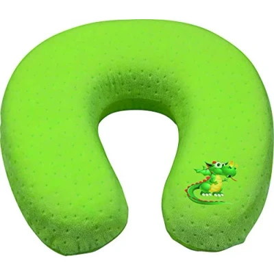 Abbildung von Petex 44490013 Nackenrolle, Velours, 29 x 28 cm, mit Logo, grün