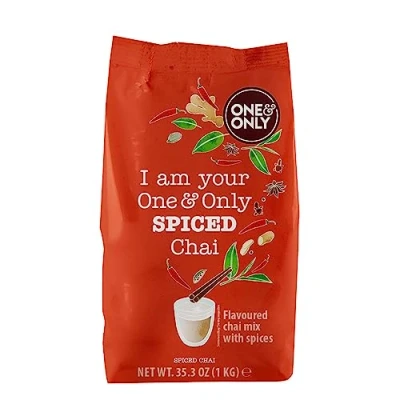 Abbildung von One&amp;Only Chai Powder Spiced 1 kg Getränkepulver mit leichter Schärfe, Gewürzen und schwarzem Tee, ein Hauch Indiens