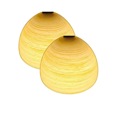 Abbildung von 2 Stück Lampenschirm 70er Jahre E14 Mediterran Ersatzglas Lampe Glaslampenschirm Lamp Shade Lampenschirme 17 cm Durchmesser Glas Ersatz (2x mediterran)