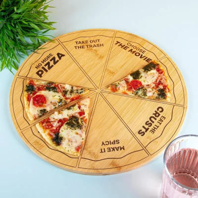 Abbildung von Pizzateller mit Aufgaben