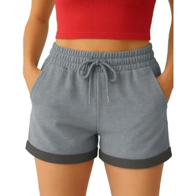 Abbildung von Smith &amp; Solo Kurze Hose Damen Shorts Sommer Hosen, Laufhose Kurz Sporthose, Trainingshose Sportshorts Women Laufshorts (Anthrazit, XL)