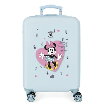 Abbildung von Disney Minnie My happy place Kabinenkoffer Blau 38x55x20 cm Starres ABS Seitliches Zahlenschloss 34L 2 kg 4 Doppelräder Handgepäck