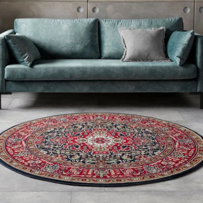 Abbildung von NOURISTAN Teppich &quot;Skazar Isfahan&quot;, rund, Kurzflor, Orient, Teppich, Vintage, Esszimmer, Wohnzimmer, Flur
