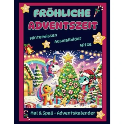 Abbildung von Fröhliche Adventszeit Mal &amp; Spaß Adventskalender: Ein zauberhaftes winterliches Ausmalbuch für Mädchen und Jungs