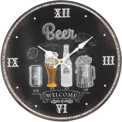 Abbildung von Ambiente Haus Wanduhr &quot;Wanduhr Beer 28cm&quot;