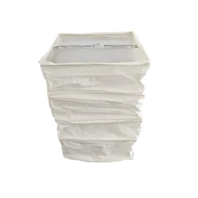 Abbildung von Lampenschirm E14 Rund Weiß Papier Laterne Classic Schirm, Ersatzschirm, Lampenglas für Pendellampe, Tischlampe, Fluter, Leuchte (1x Papierlampenschirm eckig 28cm)