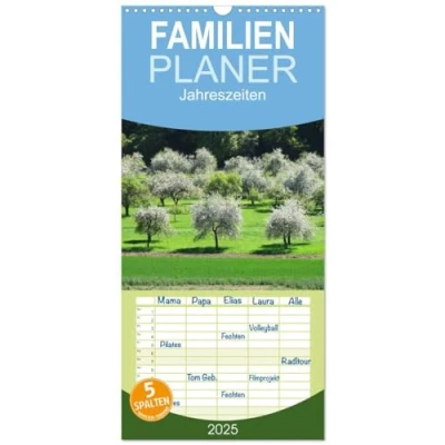 Abbildung von Familienplaner 2025 Jahreszeiten mit 5 Spalten (Wandkalender, 21 cm x 45 cm), CALVENDO