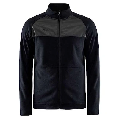 Abbildung von Craft ADV Explore Fleece Midlayer Herren 3 XL Black Fleecejacke aus recyceltem Polyester Seitentaschen &amp; Brusttaschen mit Reißverschluss Pullover für zum Wandern und Skifahren