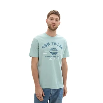 Abbildung von TOM Tailor Tshirt print, Herren, Größe: Medium, White moss