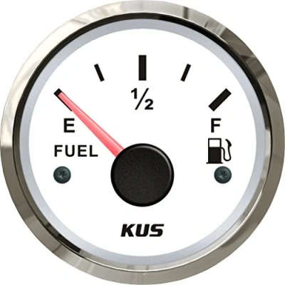 Abbildung von KUS Ölstandsanzeige, Messgerät, 240 33 Ohm, mit Hintergrundbeleuchtung, 12 V/24 V, 52 mm