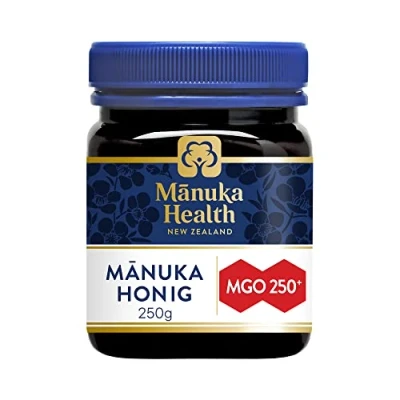 Abbildung von Manuka Health Honig MGO 250+ (250 g) 100% Pur aus Neuseeland mit zertifiziertem Methylglyoxal Gehalt (1er Pack)