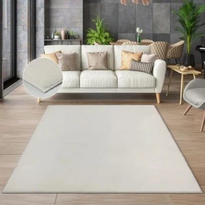 Abbildung von the carpet Teppich &quot;Focus&quot;, rechteckig, Wohnzimmer Fell Optik waschbar elegant