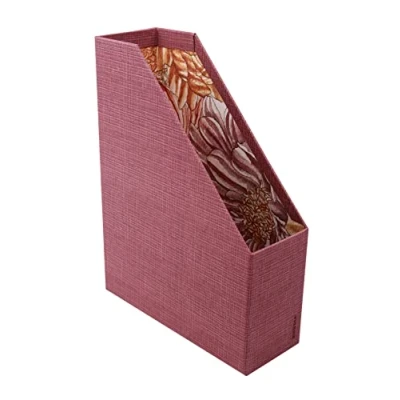 Abbildung von Rhodia 120038C ORANGE Botanique Stehsammler / Zeitungshalter 25x10x31 cm, ideal für Tischdeko, Kunstleder, Amarant, 1 Stück