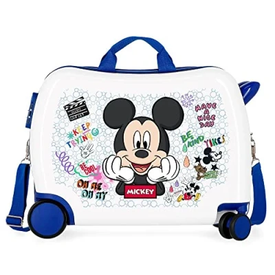 Abbildung von Disney Mickey Be Cool Blue Kinderkoffer 50 x 39 20 cm starres ABS seitliches Zahlenschloss 34 l 1,8 kg 4 Rollen Handgepäck