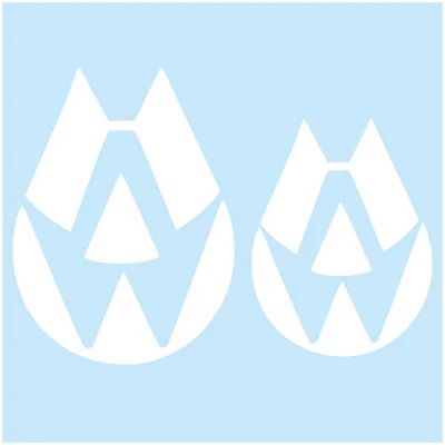 Abbildung von Autoaufkleber Set für Kfz Emblem Logo Cover Selbstklebend Folie Passgenau Front und Heck Fahrzeug Tuning Aufkleber K093 (Weiß Glanz)