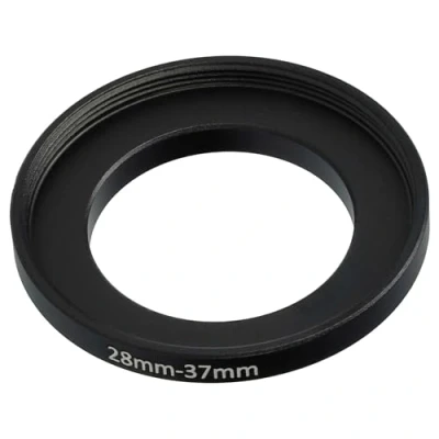 Abbildung von vhbw Step Up Ring Adapter von 28 mm auf 37 für Kamera Objektiv Filteradapter, Metall, Schwarz