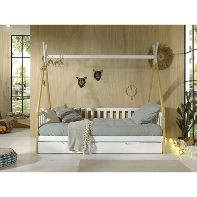 Abbildung von Vipack Kinderbett &quot;Tipi&quot;, (Made in Europe), mit Rolllattenrost, wahlweise Schublade