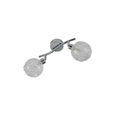 Abbildung von Lindby Deckenleuchte Ticino, dimmbar, Leuchtmittel nicht inklusive, Modern, Metall, Glas, silber, chrom, 2 flammig, G9,