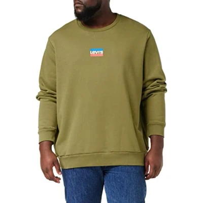 Abbildung von Levi&#039;s Herren Standard Graphic Crew Sweatshirt,Mini Sportswear Martini Olive,S