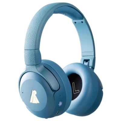 Abbildung von POGS Drahtloser Bluetooth Over Ear Noise Cancelling Kopfhörer The Turtle Faltbarer robuster Lautstärkebegrenzung 85 dB, Mikrofon Kabellose Musik Sharing Funktion (rBlau)