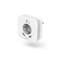 Abbildung von Hama LED Nachtlicht mit Steckdose für Baby, Kinder und Erwachsene, taglichtweiß, Bewegungsmelder, Nachtlichtfunktion, USB Anschluss Ladefunktion, fest integriert, Tageslichtweiß, Bewegungsmelder 2