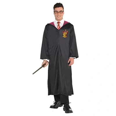 Abbildung von Amscan Kostüm Harry Potter Gryffindor Umhang mit Zauberstab für Erwachsene