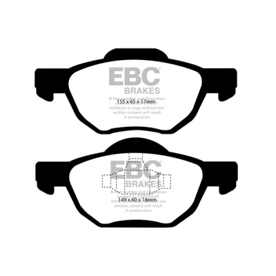 Abbildung von EBC Brakes DP1525 Bremsbelagsatz Vorderachse HONDA: ACCORD 7 Limousine, Tourer, 6 Coupe